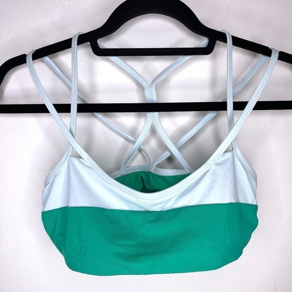 ATHLETA Green Cross Strap Chroma Bikini Top Size Small - Picture 6 of 14